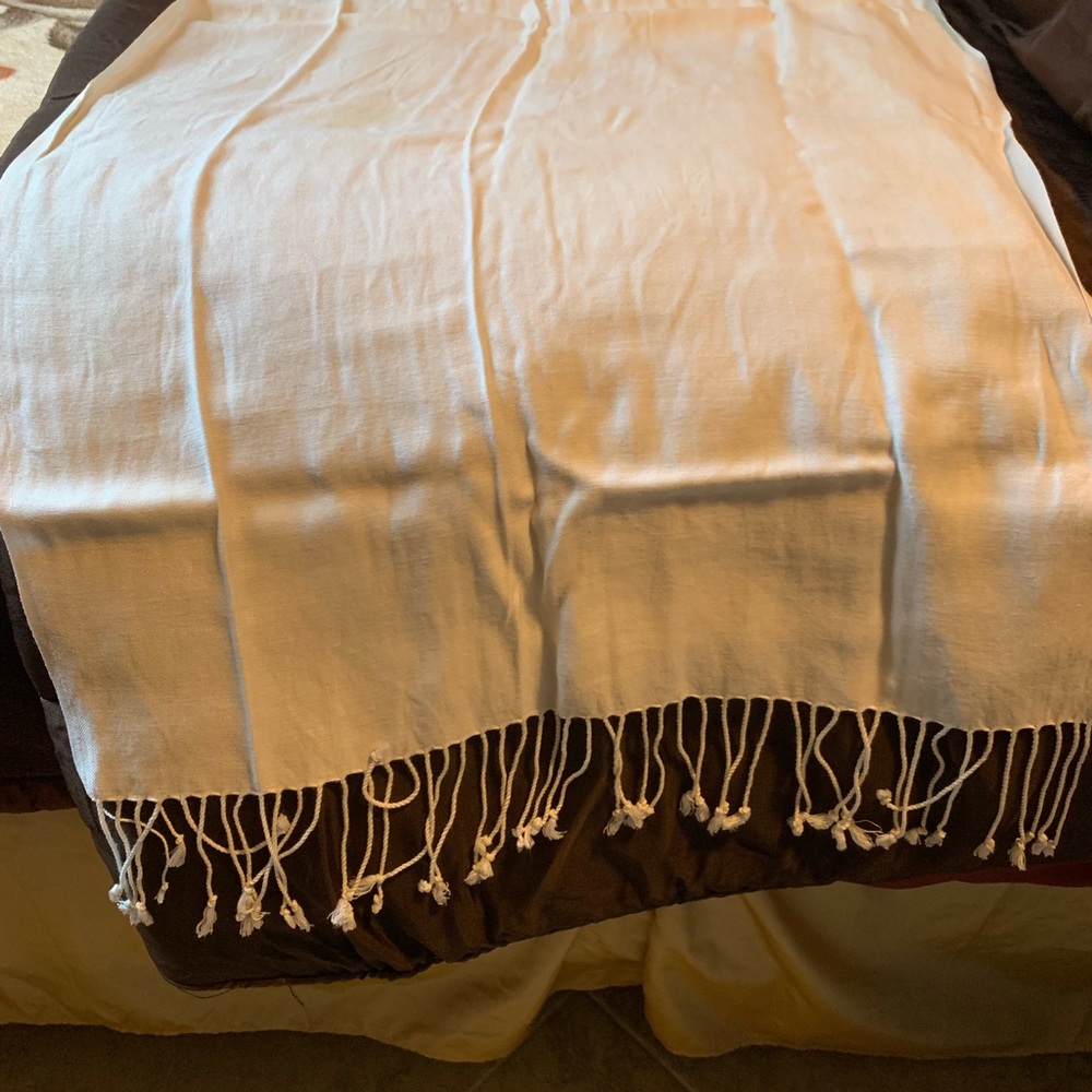 Lovely long White color  Cotton scarves